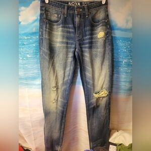 Nova Industries NWOT Mens Slim‎ Fit Distressed Jeans Size 32 X 32